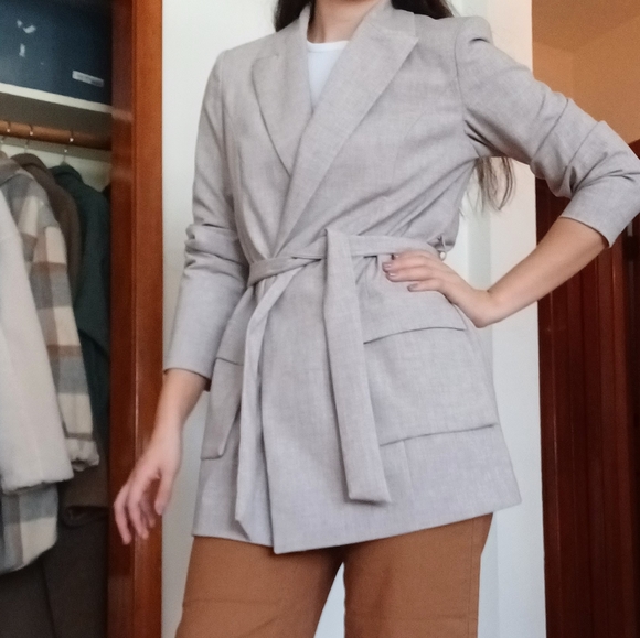 NWT Vero Moda Beige Blazer "Sally Jacket" in 'Mink/Beige Melange' - Picture 2 of 16